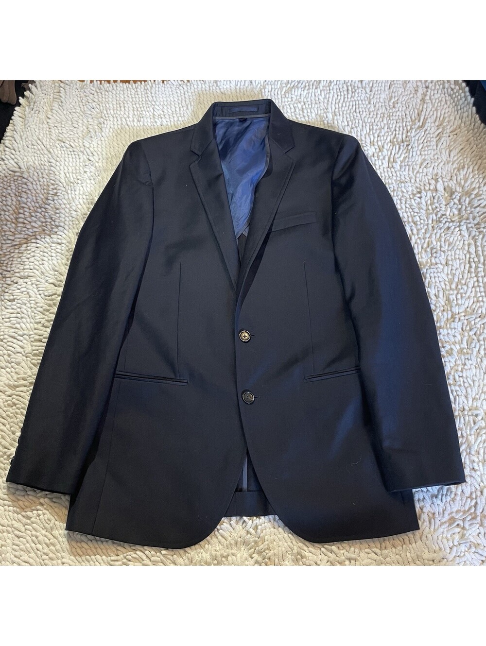 J.Crew Ludlow Suit Jacket 38R Navy Blue Loro Piana Super 130s Wool Blazer Mens